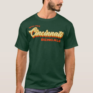 Retro Vintage Typografie Who Dey Cincinnati T-Shirt