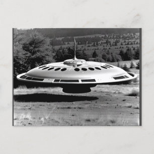 Retro-Vintage UFO-Outback-Farm der 1970er Jahre Postkarte