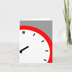 Retro Vintage Uhr Zeit Leere Notizkarte Karte