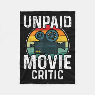 Retro Vintage Unbezahlter Filmkritiker Film Kino M Fleecedecke