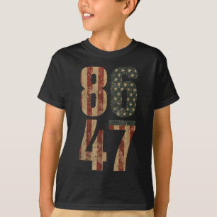 Retro Vintage US-Flagge 86 47 Anti Trump _1 T-Shirt