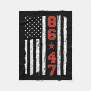 Retro Vintage US-Flagge 86 47 Anti Trump Fleecedecke