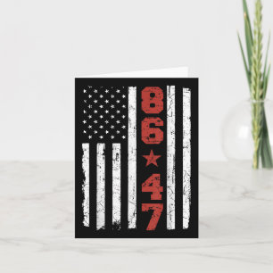 Retro Vintage US-Flagge 86 47 Anti Trump Karte