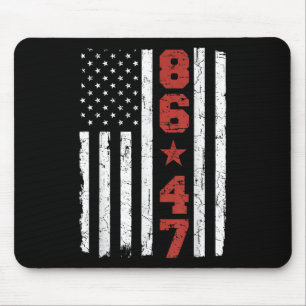 Retro Vintage US-Flagge 86 47 Anti Trump Mousepad