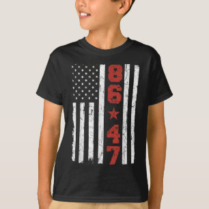 Retro Vintage US-Flagge 86 47 Anti Trump T-Shirt