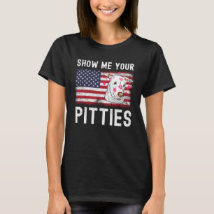 Retro Vintage US-Flagge zeigen mir Ihre Pitties Pi T-Shirt