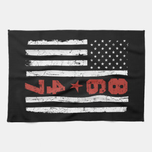 Retro Vintage USA-Flagge 86 47 Anti Trump Geschirrtuch