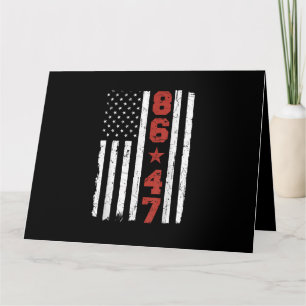 Retro Vintage USA-Flagge 86 47 Anti Trump Karte
