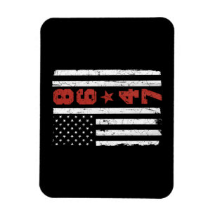 Retro Vintage USA-Flagge 86 47 Anti Trump Magnet