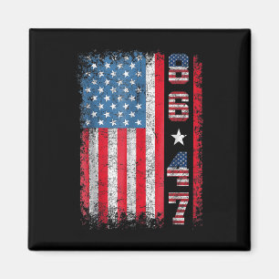 Retro Vintage USA-Flagge 86 47 Anti Trump Magnet