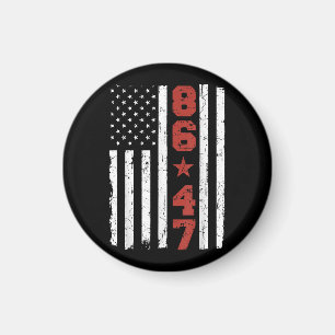 Retro Vintage USA-Flagge 86 47 Anti Trump Magnet
