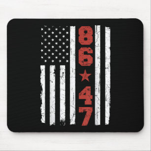 Retro Vintage USA-Flagge 86 47 Anti Trump Mousepad