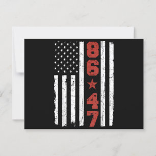 Retro Vintage USA-Flagge 86 47 Anti Trump Postkarte