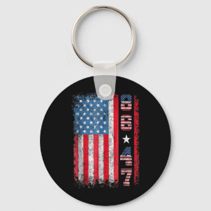 Retro Vintage USA-Flagge 86 47 Anti Trump  Schlüsselanhänger