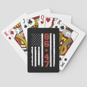 Retro Vintage USA-Flagge 86 47 Anti Trump Spielkarten