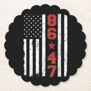 Retro Vintage USA-Flagge 86 47 Anti Trump Untersetzer