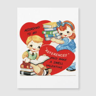 Retro Vintage Valentinkarte Magnetkarte