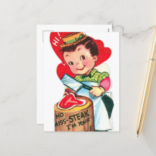 Retro-Vintage-Valentinsgruß Fleischer Feiertagspostkarte