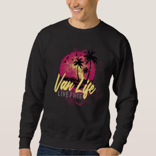 Retro Vintage Van Life ist das wahre Abenteuer Sweatshirt