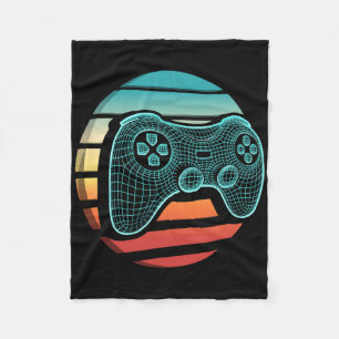 Retro Vintage Videospiel-Controller Gamer Sonnenun Fleecedecke