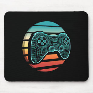 Retro Vintage Videospiel-Controller Gamer Sonnenun Mousepad