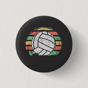 Retro‑Vintage‑Volleyball Button