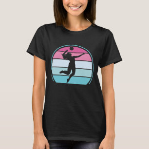 Retro-Vintage-Volleyball Mädchen T-Shirt