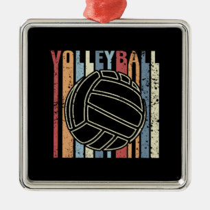 Retro Vintage Volleyball Ornament Aus Metall