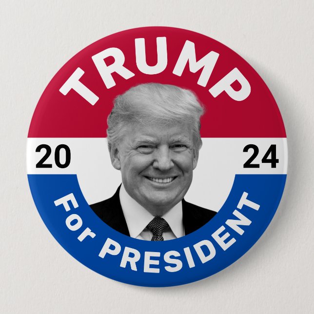 Retro Vintage Wahlkampagne Trump-Präsident Button (Vorderseite)