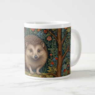 Retro-vintage-Wald-Igel Wald botanisch Jumbo-Tasse