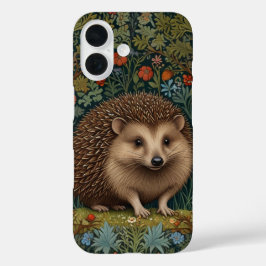 Retro Vintage Wälder Igel Wälder botanischen iPhone 16 Hülle