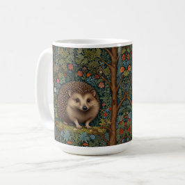 Retro Vintage Wälder Igel Wälder botanischen Kaffeetasse