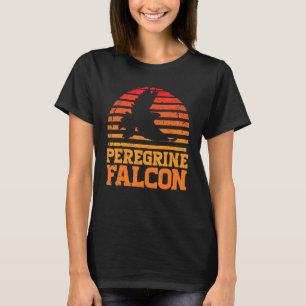 Retro Vintage Wanderfalke Vogel Silhouette Sonne T-Shirt