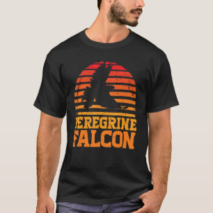 Retro Vintage Wanderfalke Vogel Silhouette Sonne T-Shirt