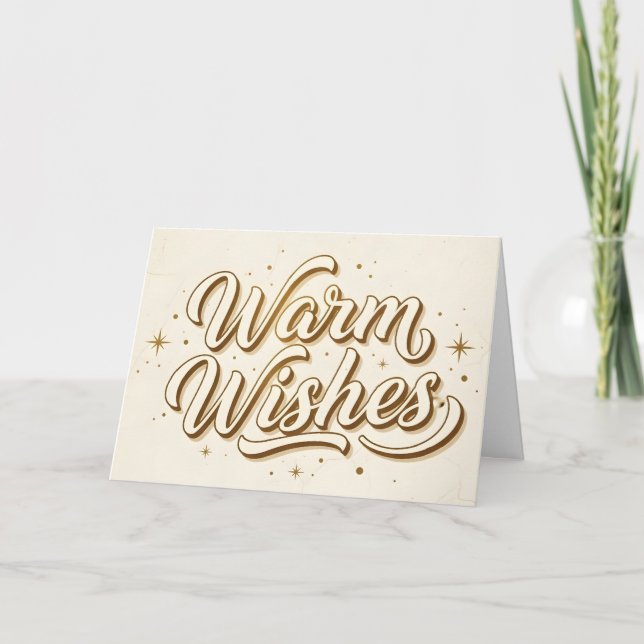 Retro Vintage Warme Wünsche Weihnachten (Vorderseite)