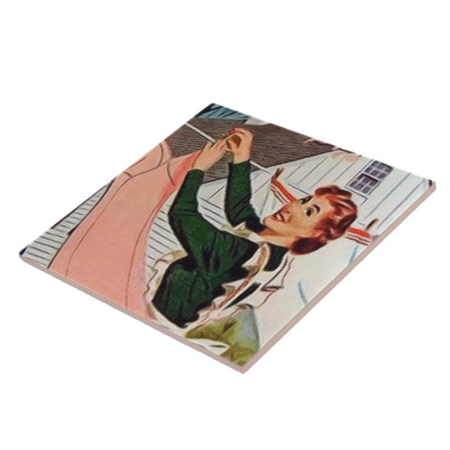 Retro-Vintage Wäsche Fliese (Seite)