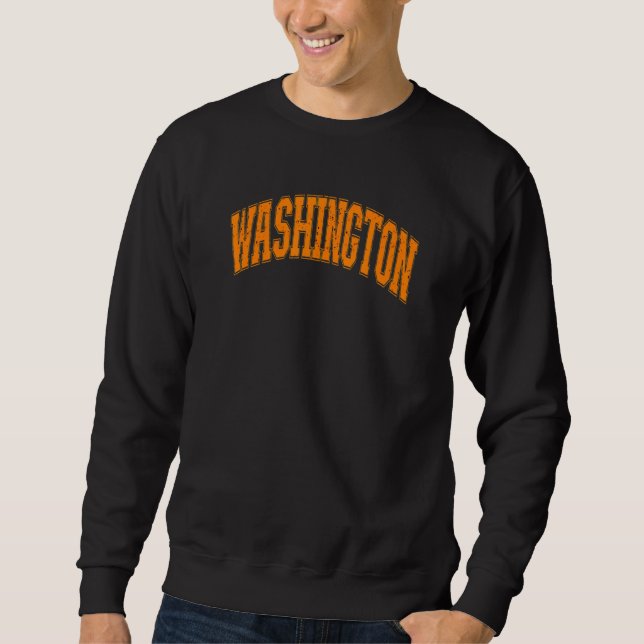 Retro Vintage Washington Stadt USA Amerikanisch Sweatshirt (Vorderseite)