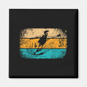 Retro Vintage Wasserski  Magnet