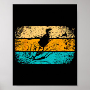 Retro Vintage Wasserski Poster