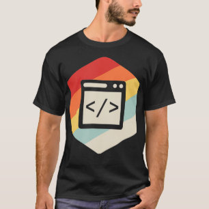 Retro Vintage Web-Entwickler - CSS JavaScript und T-Shirt