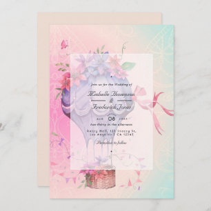 Retro Vintage Wedding Heißluftballon Einladung