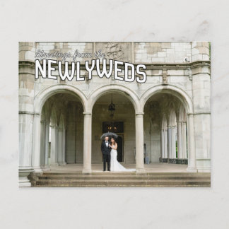 Retro Vintage Wedding Thank You Post Card Postkarte