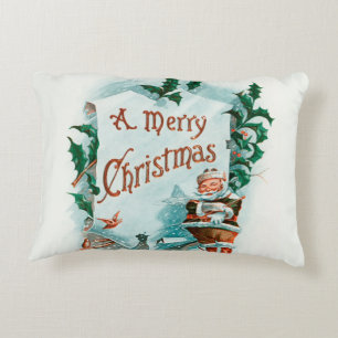 Retro Vintage Weihnachten Cooler Weihnachtsmann Dekokissen