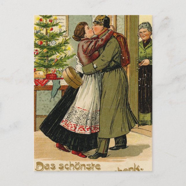 Retro Vintage Weihnachten des deutschen Soldaten (Vorderseite)