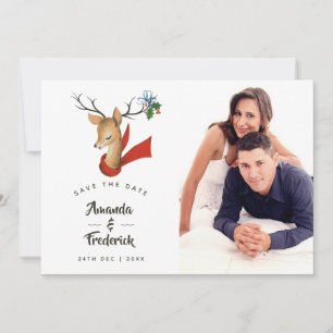 Retro Vintage Weihnachten Hochzeit Termin vormerke Save The Date