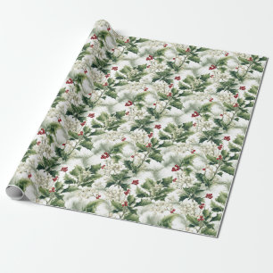 Retro Vintage Weihnachten Land Wasserfarbe Geschenkpapier