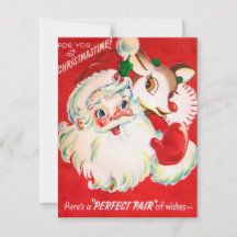 Retro Vintage Weihnachten Santa Grußkarte