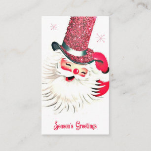 Retro Vintage Weihnachten Santa Nachricht hinzufüg Visitenkarte