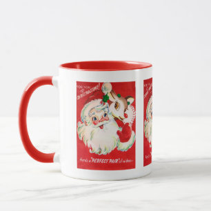Retro Vintage Weihnachten Santa Rentier Tasse