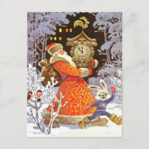 Retro Vintage Weihnachten, Weihnachten auf der Uhr